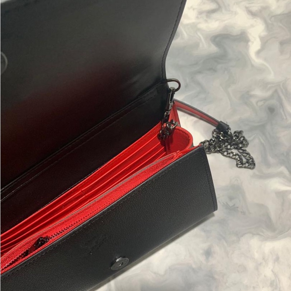 Christian Louboutin Black Crossbody Bag with Perforated Design - Picture 4 of 4
